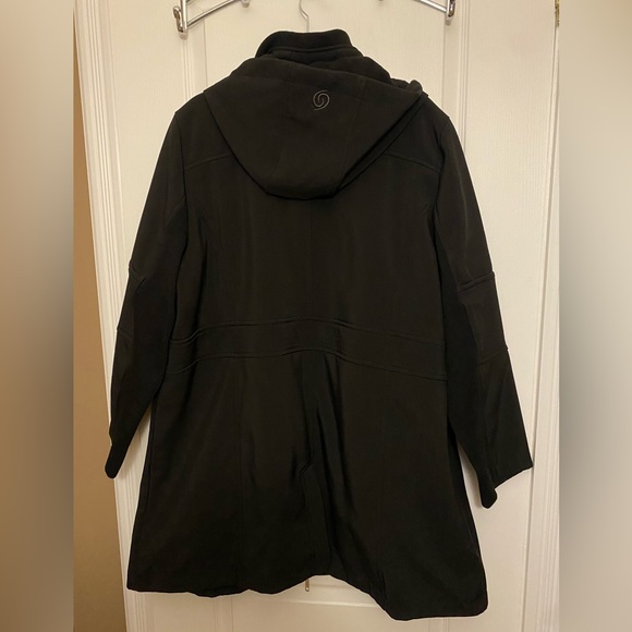 •SOLD• NWOT ActiveZone Plus Size Black Trench Coat 2X - Picture 4 of 6